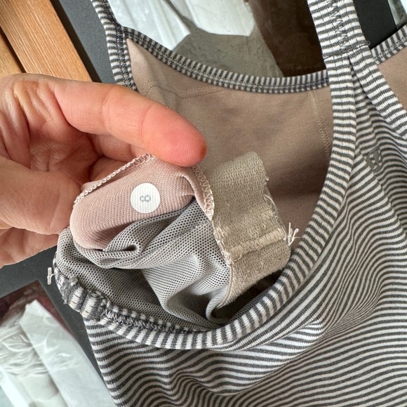 Lululemon Power Y Tank top Luon Tonka Striped Heathered Slate White - Picture 4 of 7